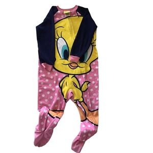 Tweety One Piece Zip Up Sleeper Size 4T
